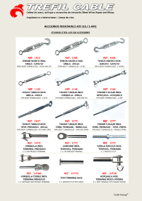Disponemos de una alta gama de accesorios en acero inoxidable, fabricación de tirantes a medida en cable de acero inoxidable para distintos usos, barandillas, riostras, cables para líneas de vida inoxidable Disponemos de una alta gama de accesorios en acero inoxidable, fabricación de tirantes a medida en cable de acero inoxidable para distintos usos, barandillas, riostras, cables para líneas de vida inoxidable