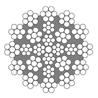 Cable de acero antigiratorio 24x7+0 Cable de acero antigiratorio 24x7+0