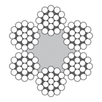 Cable de acero 6x19-FC Cable de acero 6x19-FC