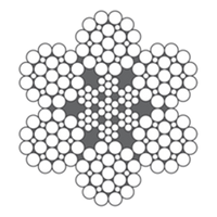 Cable de acero 6x25Fi-IWRC Cable de acero 6x25Fi-IWRC