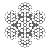 Cable de acero 7x19+0 Cable de acero 7x19+0