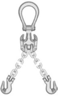 Eslinga de cadena de 2 ramales con Eliminator Crosby modelo EDOG Eslinga de cadena de 2 ramales con Eliminator Crosby modelo EDOG