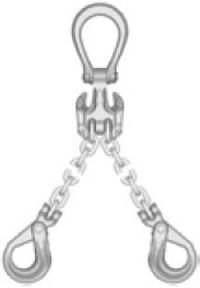 Eslinga de cadena de 2 ramales con Eliminator Crosby modelo EDOL