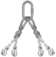 Eslinga de cadena de 4 ramales con Eliminator Crosby modelo EQOG